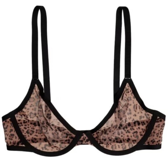 CUUP The Plunge Mesh in Leopard - 36F - Picture 1 of 4